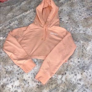 Gymshark pink cropped hoodie